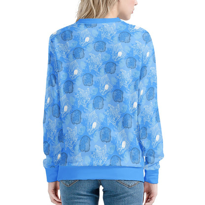 Blue Seashell Ocean Women's Sweatshirt