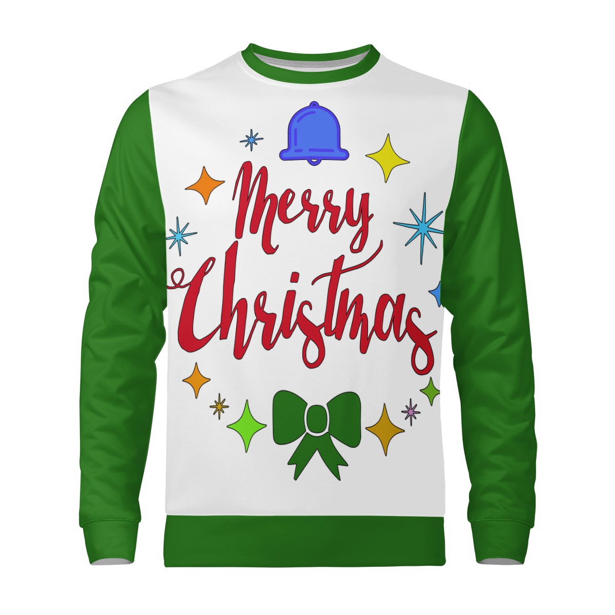 Women's All Over Print Sweater - Merry Christmas - Luxtrini, LLC