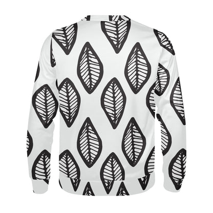 African | Ethnic | Mudcloth | #16 Black and White Women's Sweatshirt