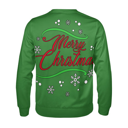 Women's All Over Print Sweater - Merry Christmas - Luxtrini, LLC