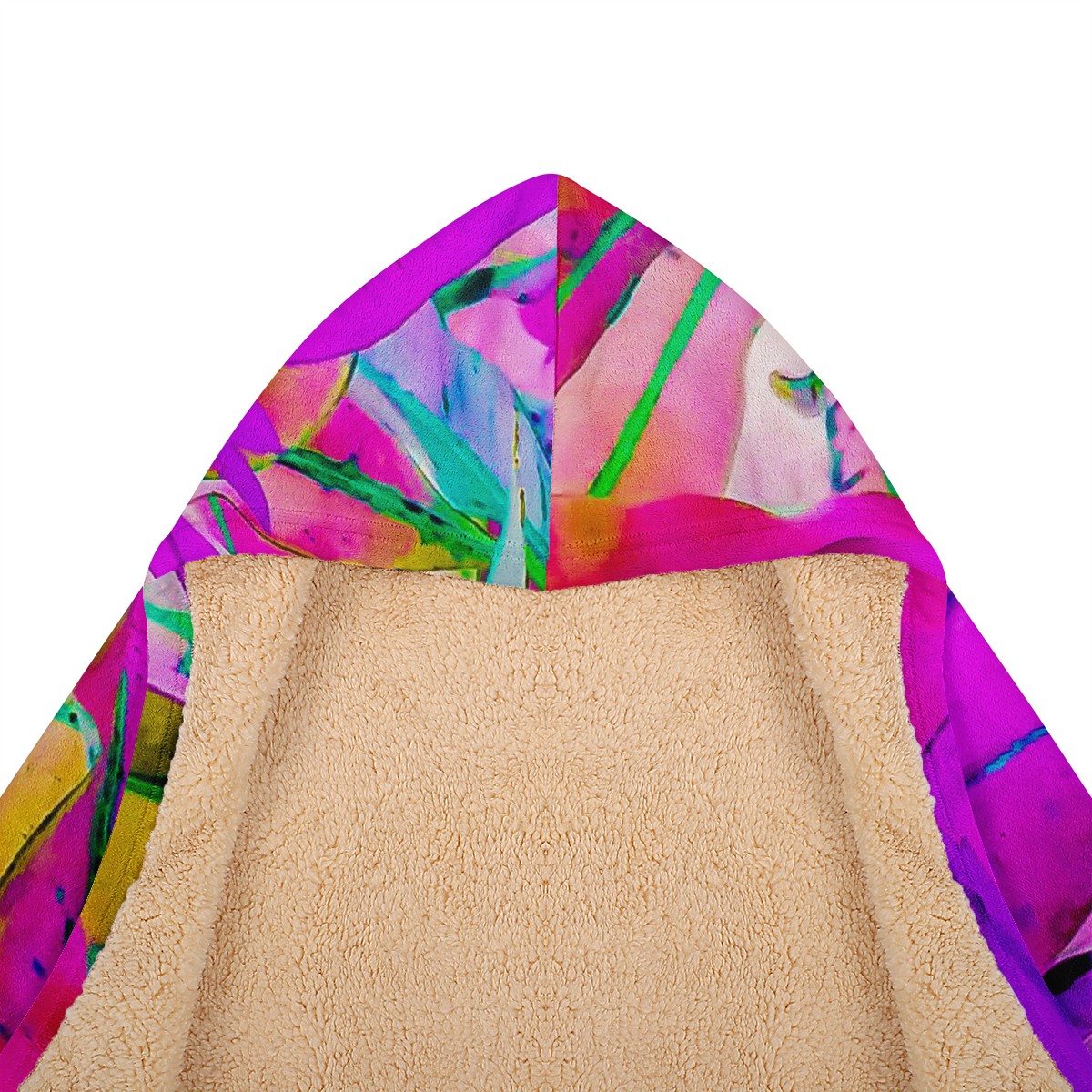 Purple Croton Hooded Blanket