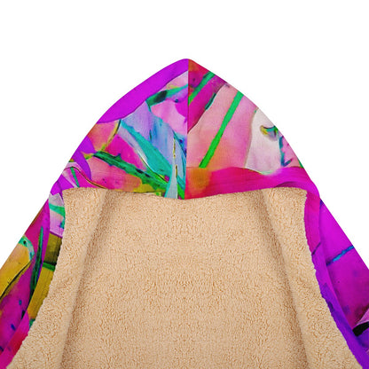 Purple Croton Hooded Blanket