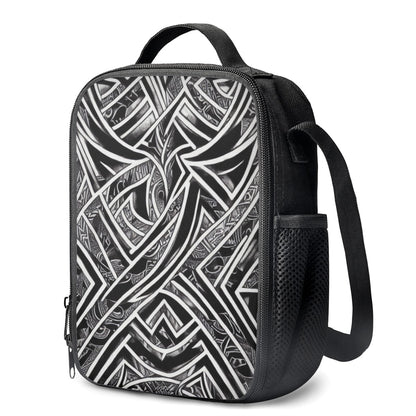 Black and White Polynesian Lunch Box Bags