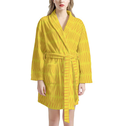 African | Ethnic | Mudcloth | #40 Women's Bathrobe