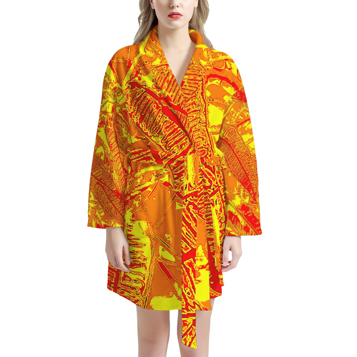 Orange Croton Women's Bathrobe