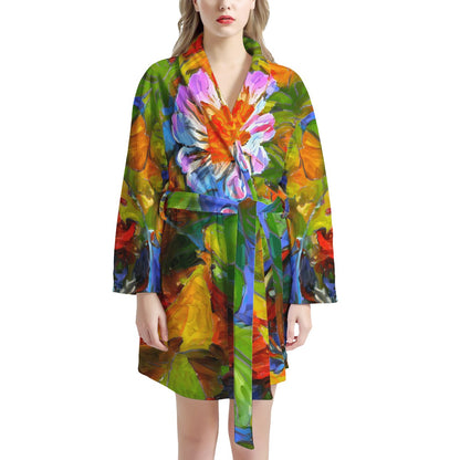 Petunia Flower Women's Bathrobe