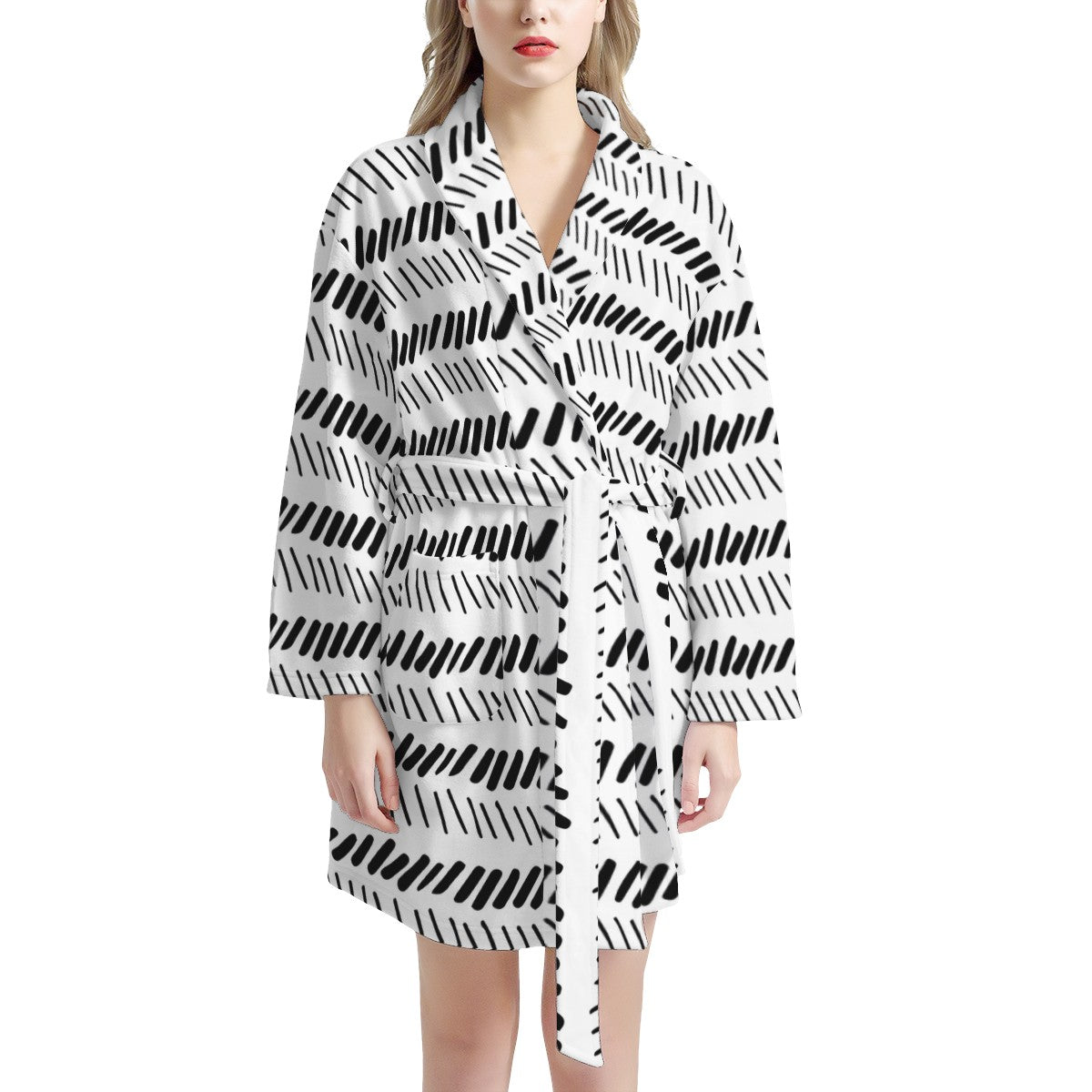 African Mudcloth Women's Bathrobe - Luxtrini, LLC