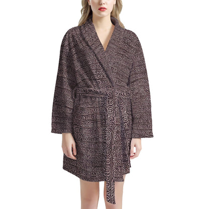 African | Ethnic | Mudcloth | Women's Bathrobe