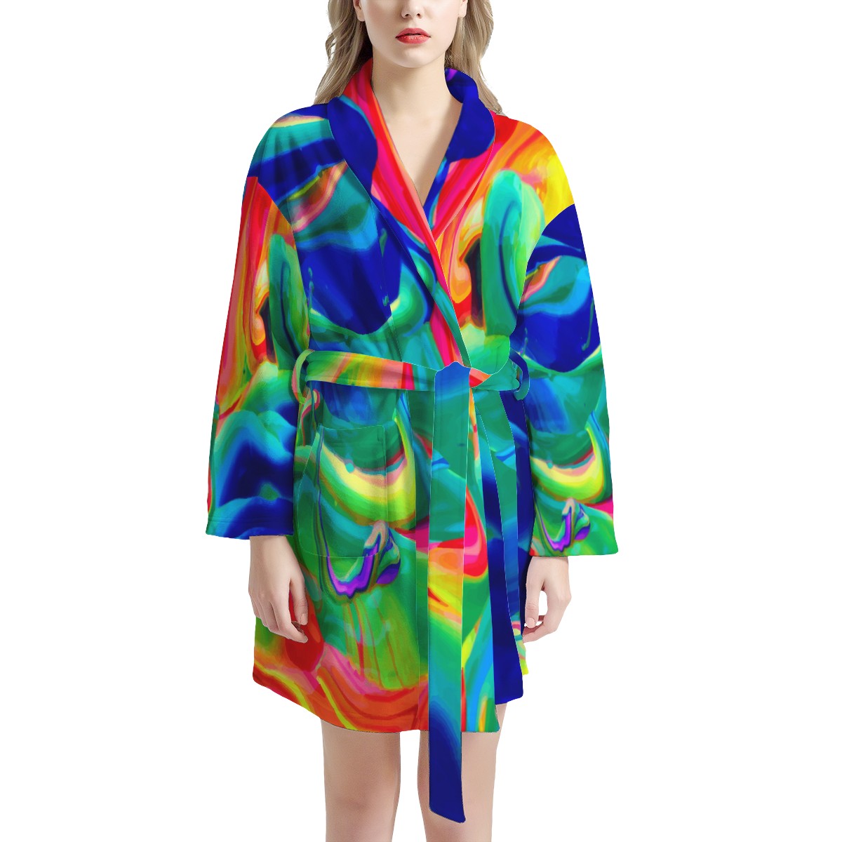 Rainbow Confusion Women's Bathrobe