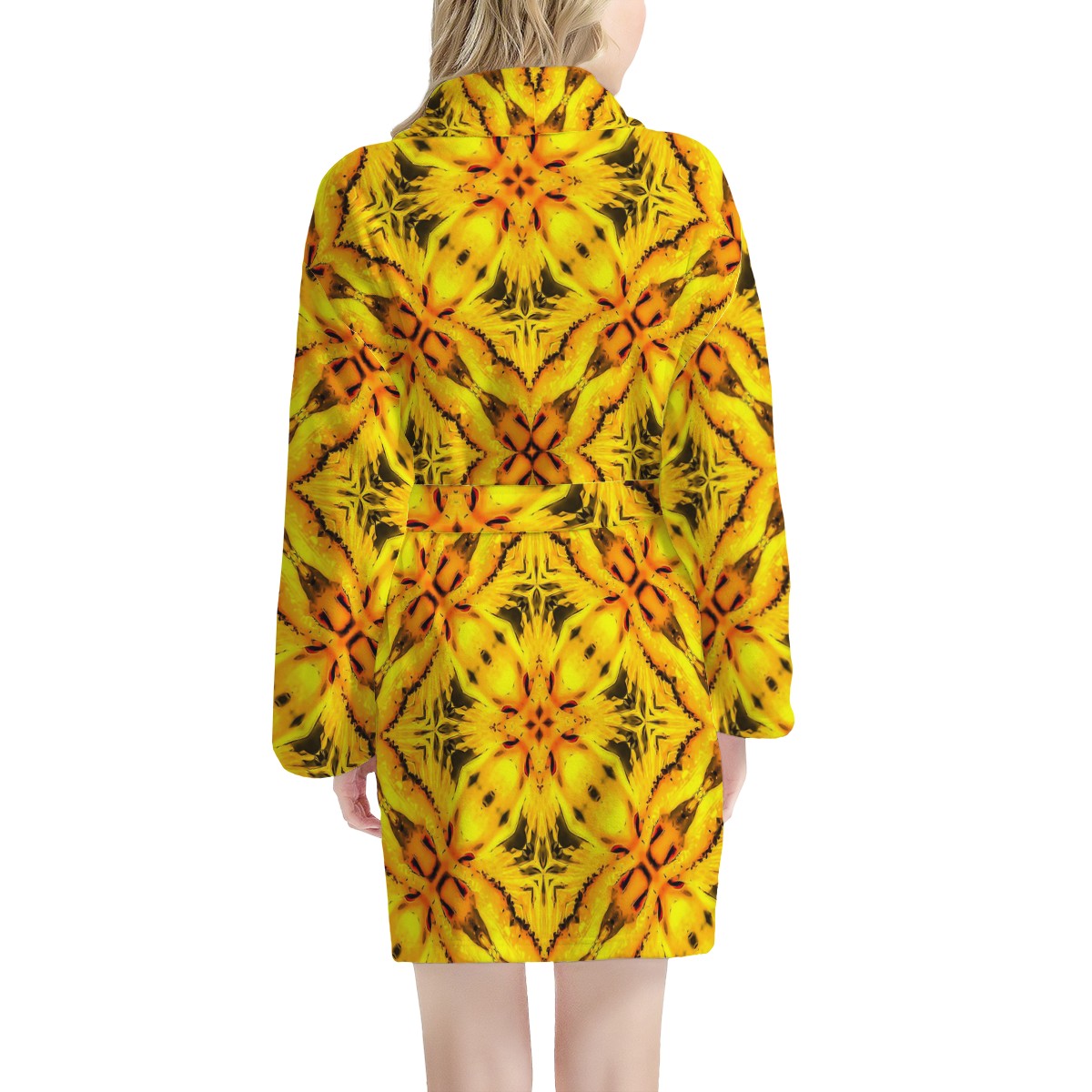 African Ethnic Yellow Toghu: Cameroon Women's Bathrobe