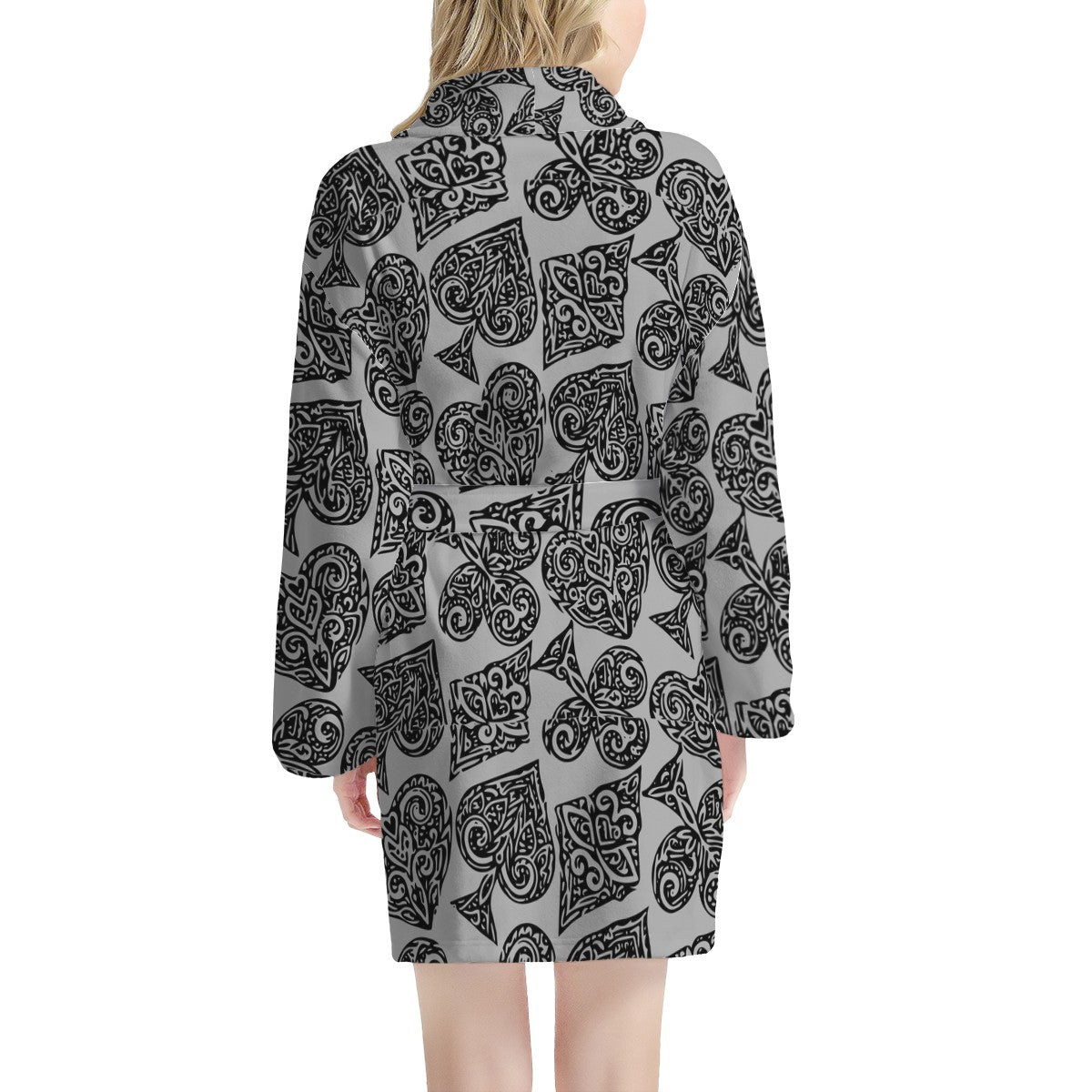 Poker Women's Bathrobe - Luxtrini, LLC