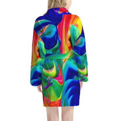 Rainbow Confusion Women's Bathrobe