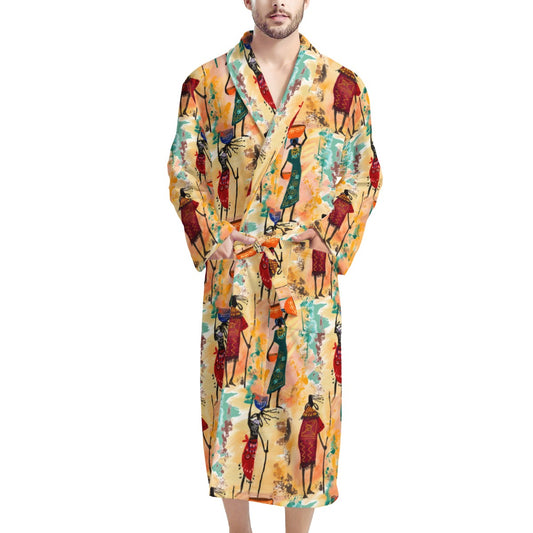 Tribal Men's Bathrobe