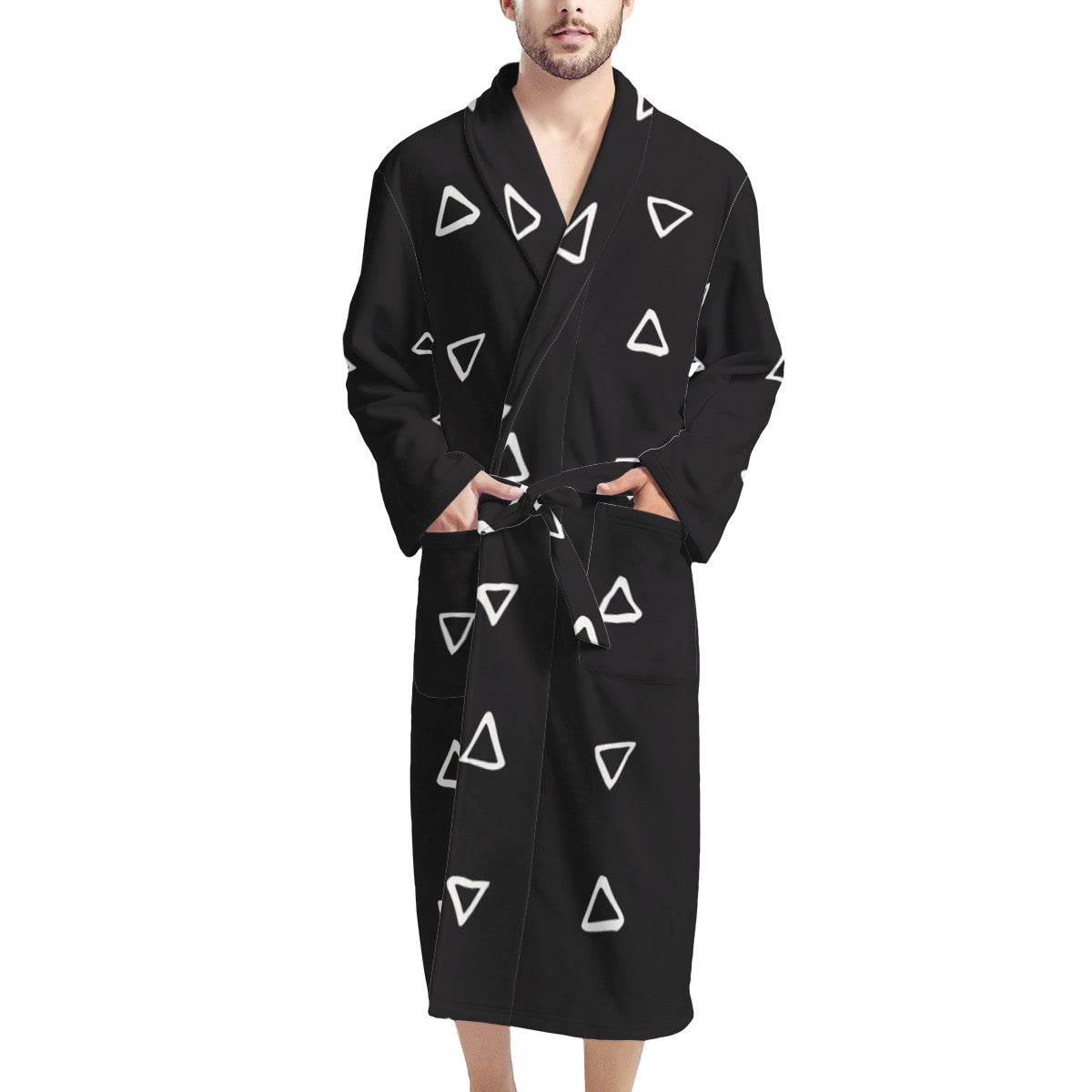 African | Ethnic | Mudcloth | #19 Men's Bathrobe