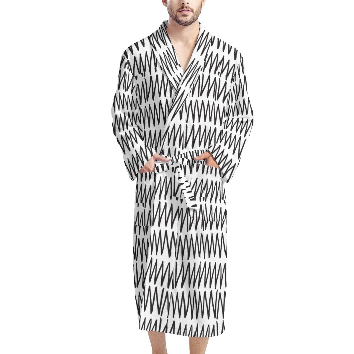 African | Ethnic | Mudcloth | #19 Men's Bathrobe