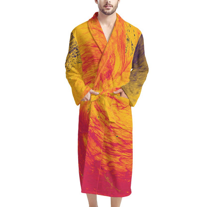 Pele's Fire Men's Bathrobe