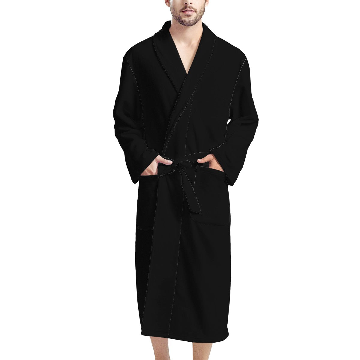 Black Men's Bathrobe