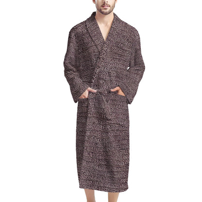 African | Ethnic | Mudcloth | Men's Bathrobe