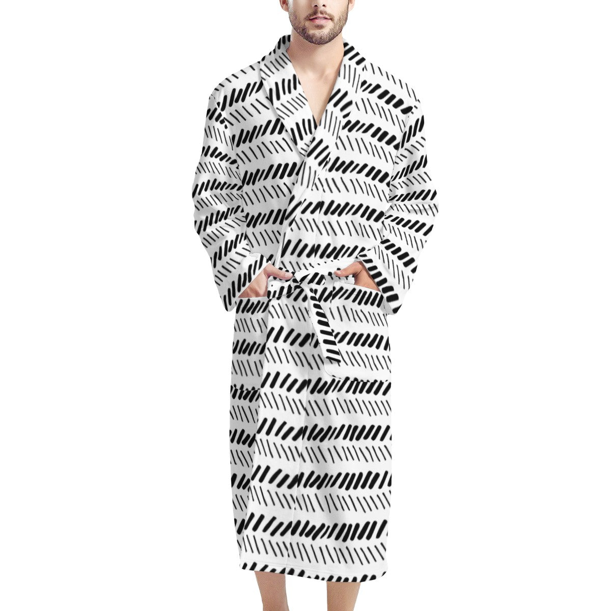 African | Ethnic | Mudcloth | Men's Bathrobe