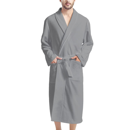 Gray Men's Bathrobe