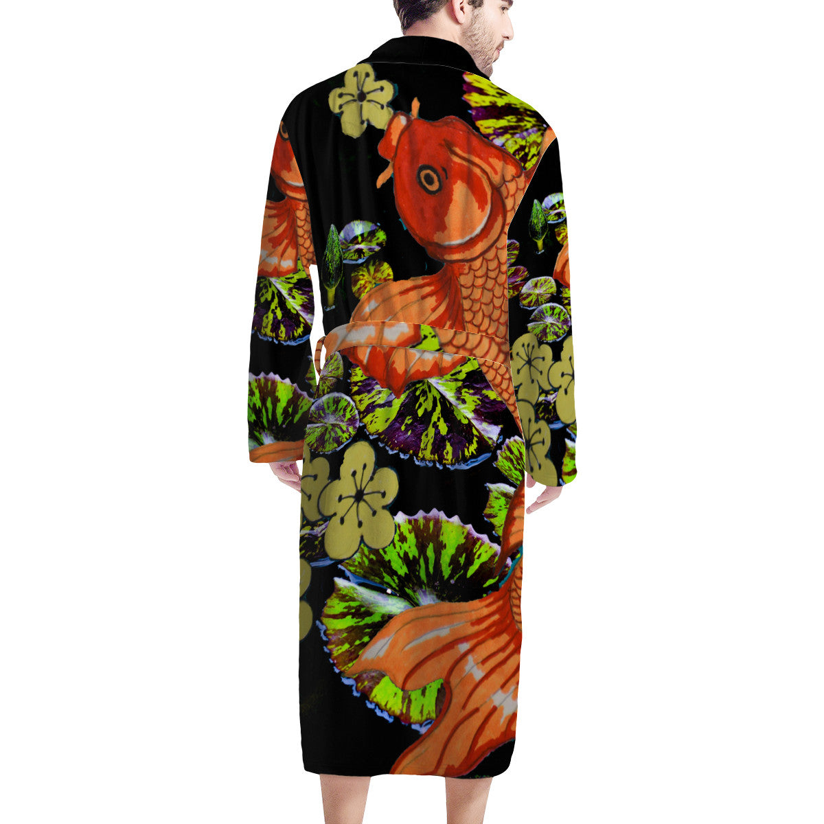 Koi Playground Men's Bathrobe