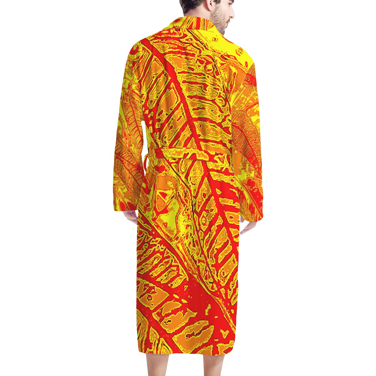 Orange Croton Men's Bathrobe