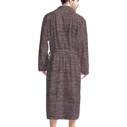 African | Ethnic | Mudcloth | Men's Bathrobe