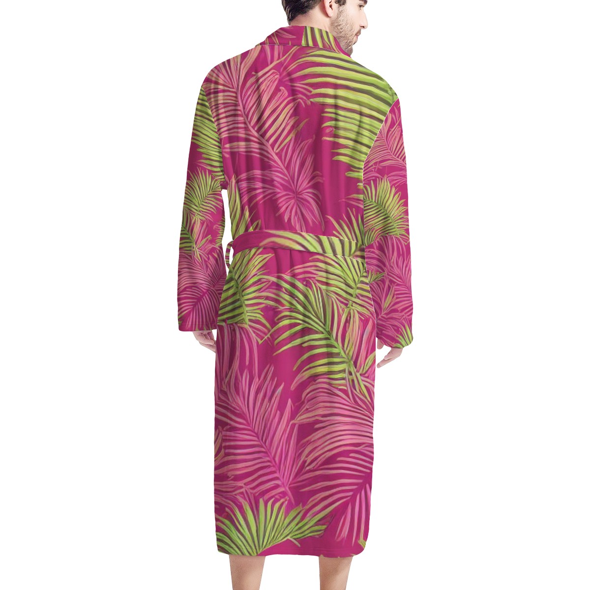 Sago Palm - Good Fortune, Longevity, Wealth Men's Bathrobe