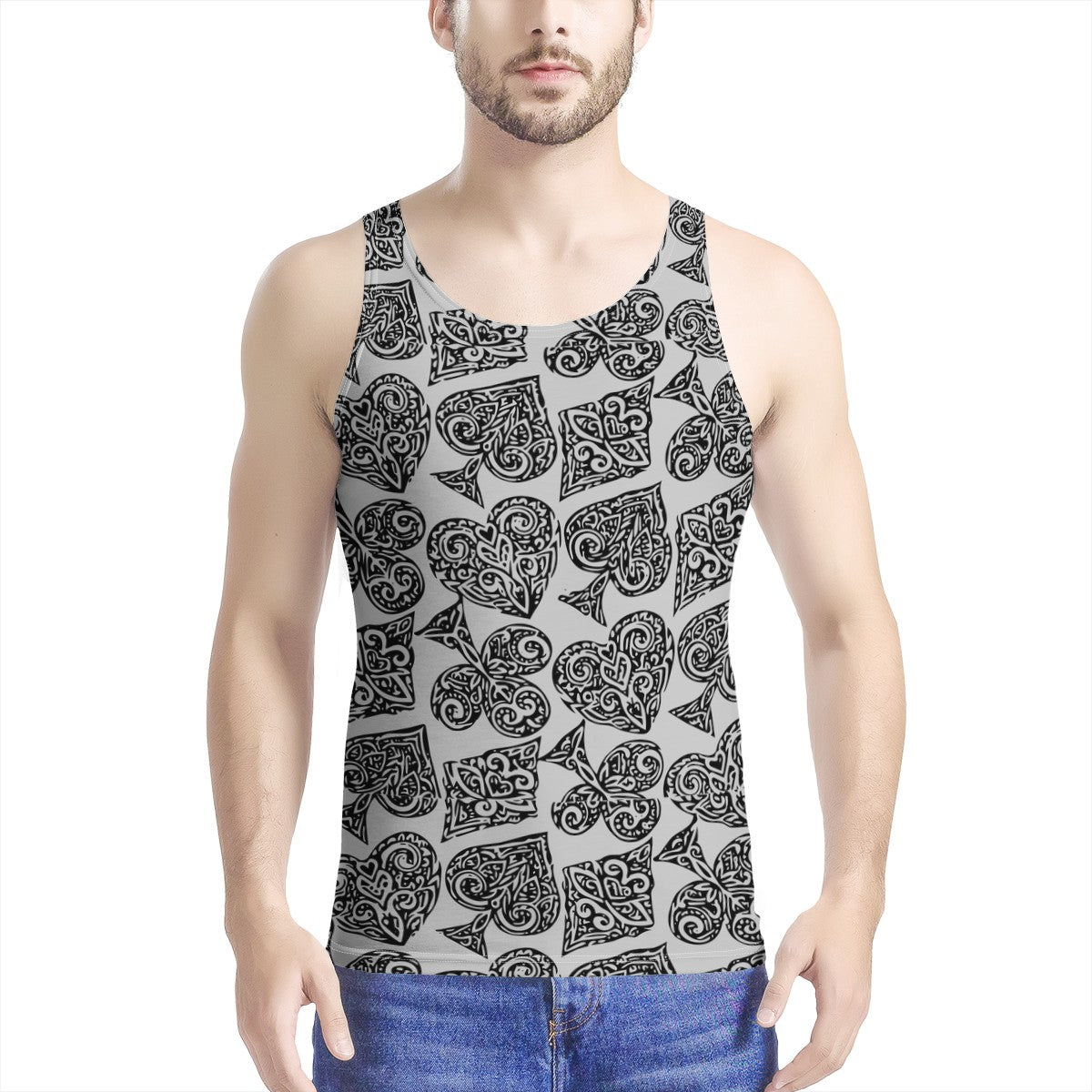 Poker Men's All Over Print Tank - Luxtrini, LLC