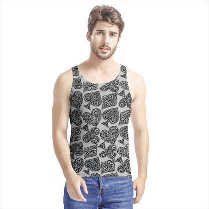 Poker Men's All Over Print Tank - Luxtrini, LLC