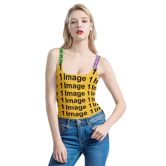 Personalized for Her Women's One-Piece Halterneck Swimsuit Women White