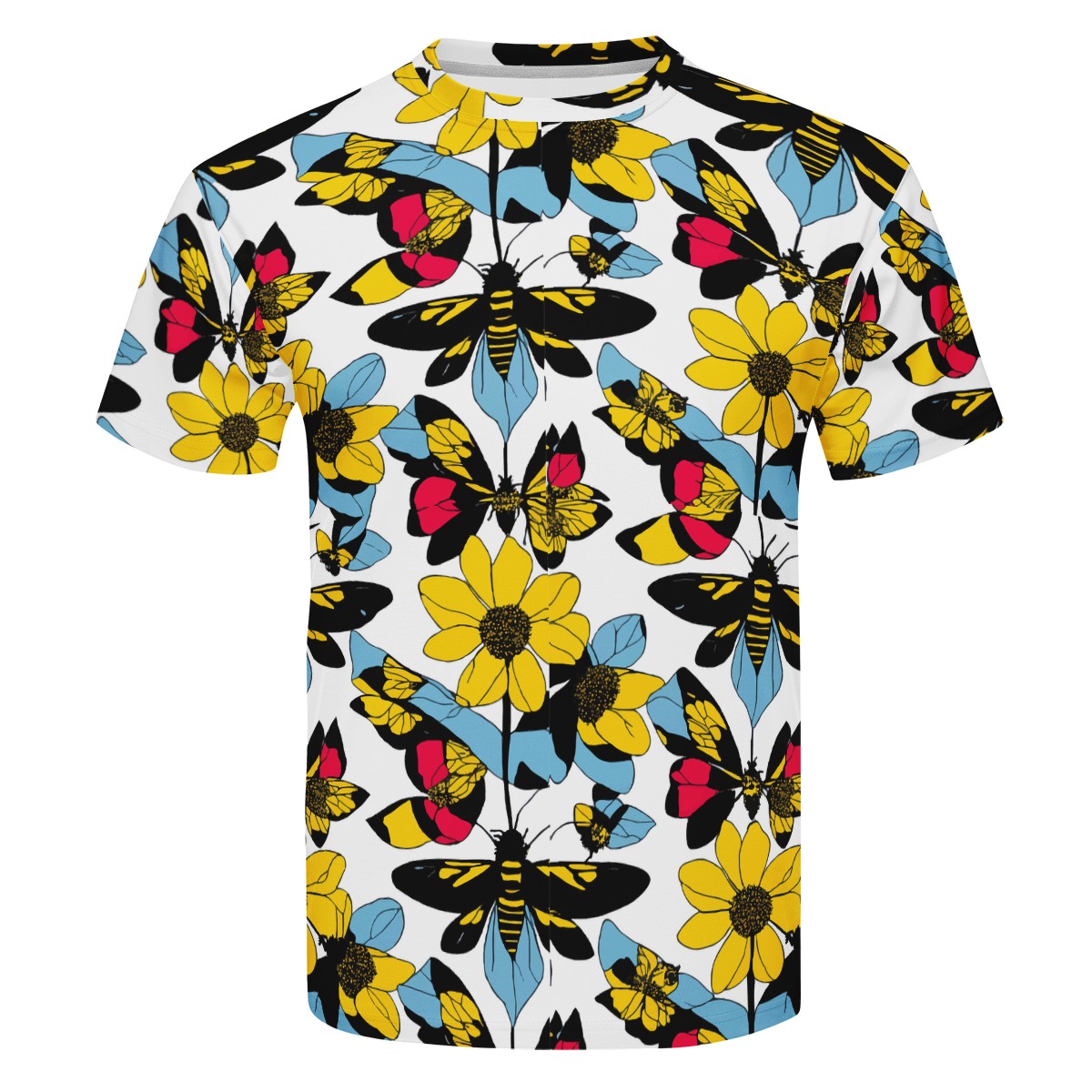 Bees and Sunflowers New Men's All Over Print T-shirt