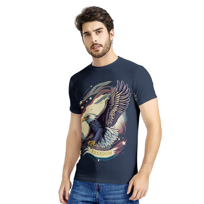 Freedom Flyer: Celebrating the Bald Eagle as a Symbol of Freedom and Strength in the USA New Men's All Over Print T-shirt