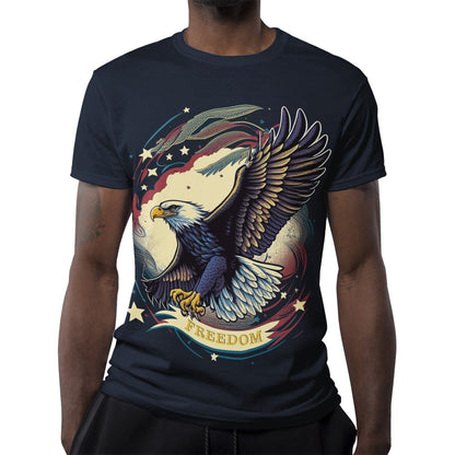 Freedom Flyer: Celebrating the Bald Eagle as a Symbol of Freedom and Strength in the USA New Men's All Over Print T-shirt