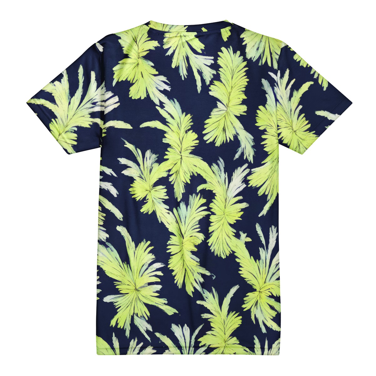 Puakenikeni - Lime Green and Black New Men's All Over Print T-shirt - Luxtrini, LLC