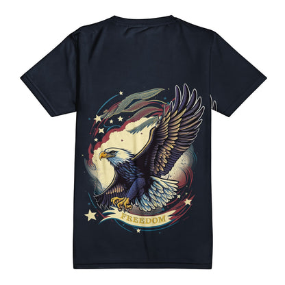 Freedom Flyer: Celebrating the Bald Eagle as a Symbol of Freedom and Strength in the USA New Men's All Over Print T-shirt