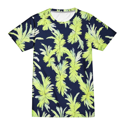 Puakenikeni - Lime Green and Black New Men's All Over Print T-shirt - Luxtrini, LLC