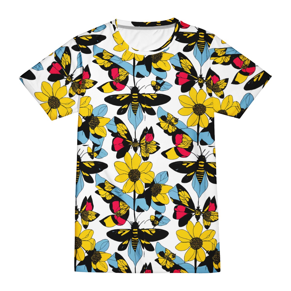 Bees and Sunflowers New Men's All Over Print T-shirt