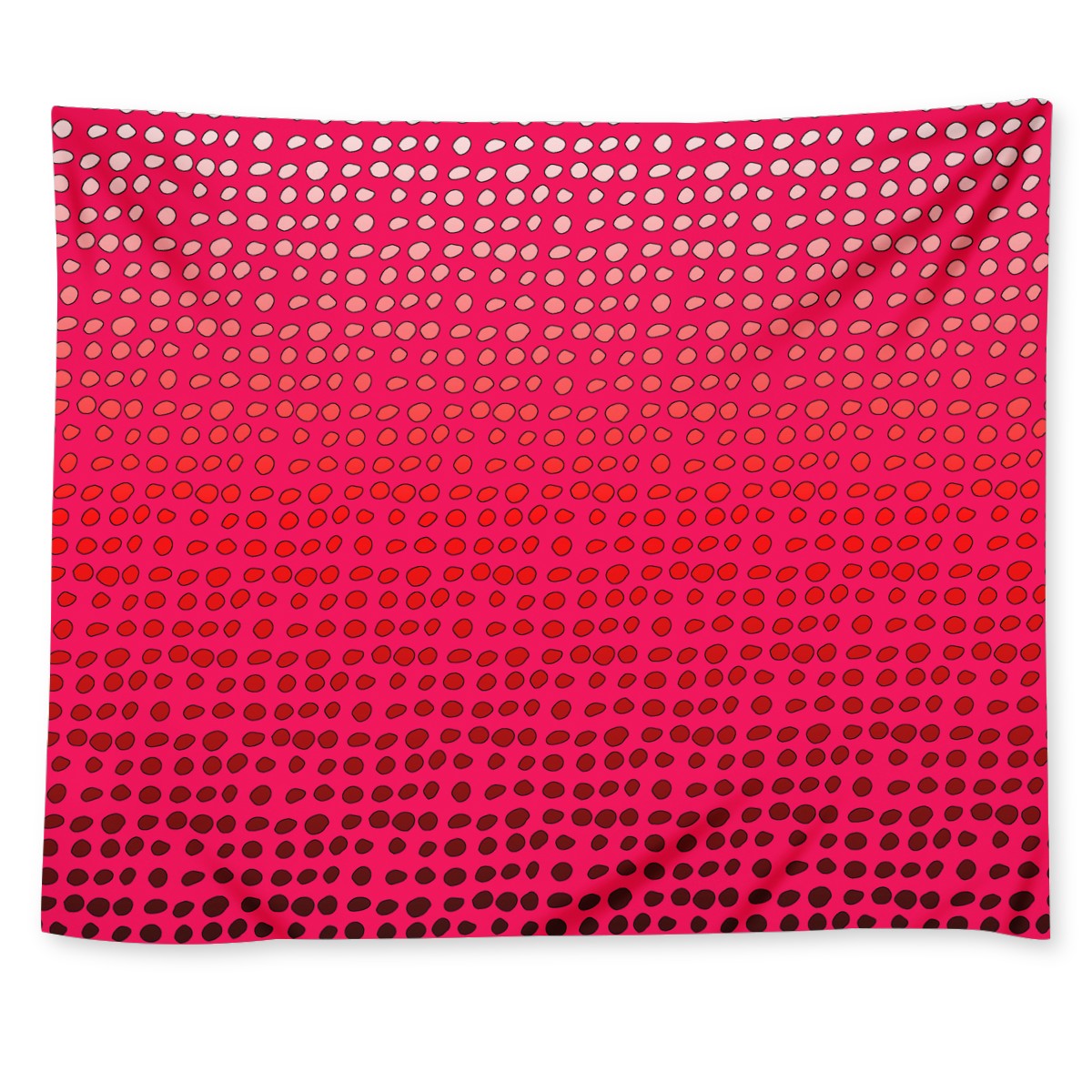 African Mud Print #7 Red Graident Wall Tapestry