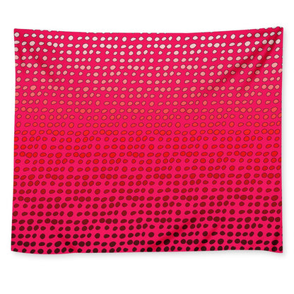 African Mud Print #7 Red Graident Wall Tapestry