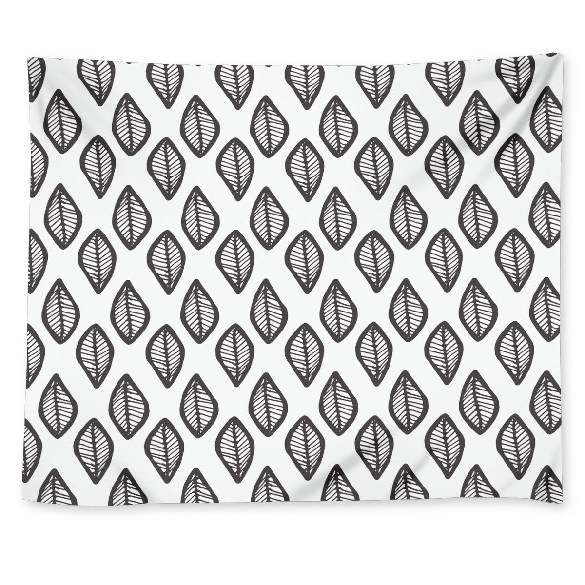 African Mud Print #16 Black and White Wall Tapestry