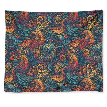 Dragon and Phoenix Wall Tapestry