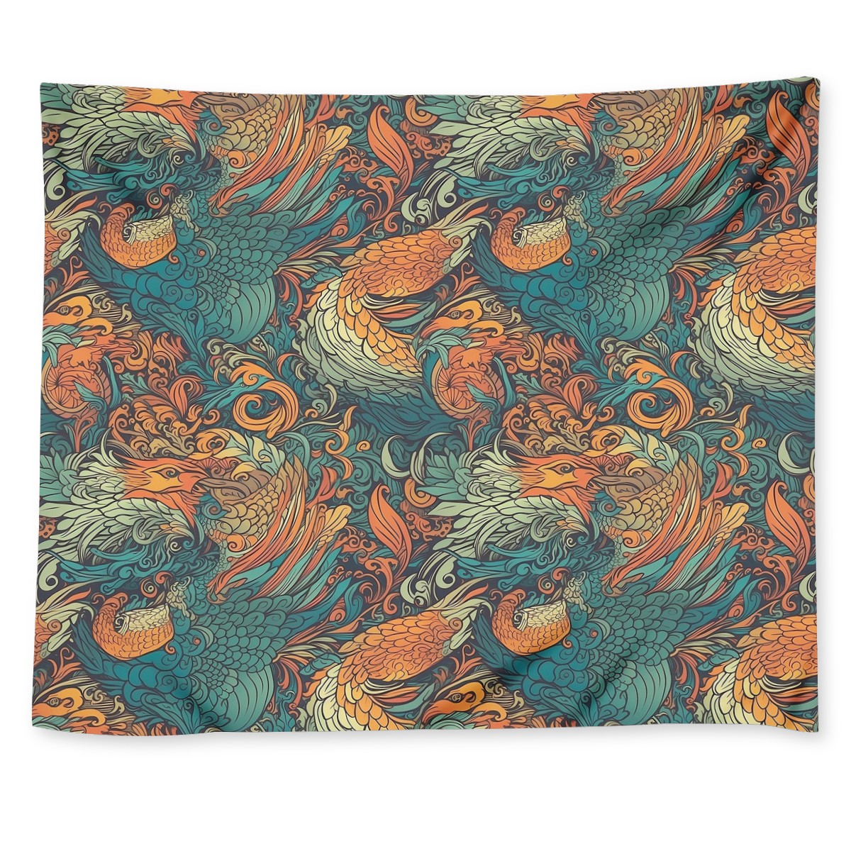 Our Exquisite Dragon and Phoenix Wall Tapestry