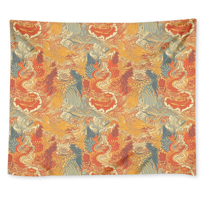 Experience the magic of ancient Chinese mythology with our exquisite Dragon and Phoenix Wall Tapestry