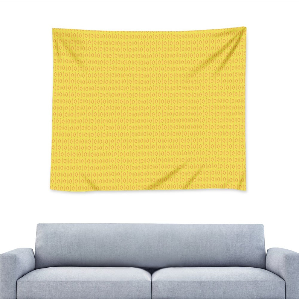 African Mud Print #14 Yellow Wall Tapestry Universal