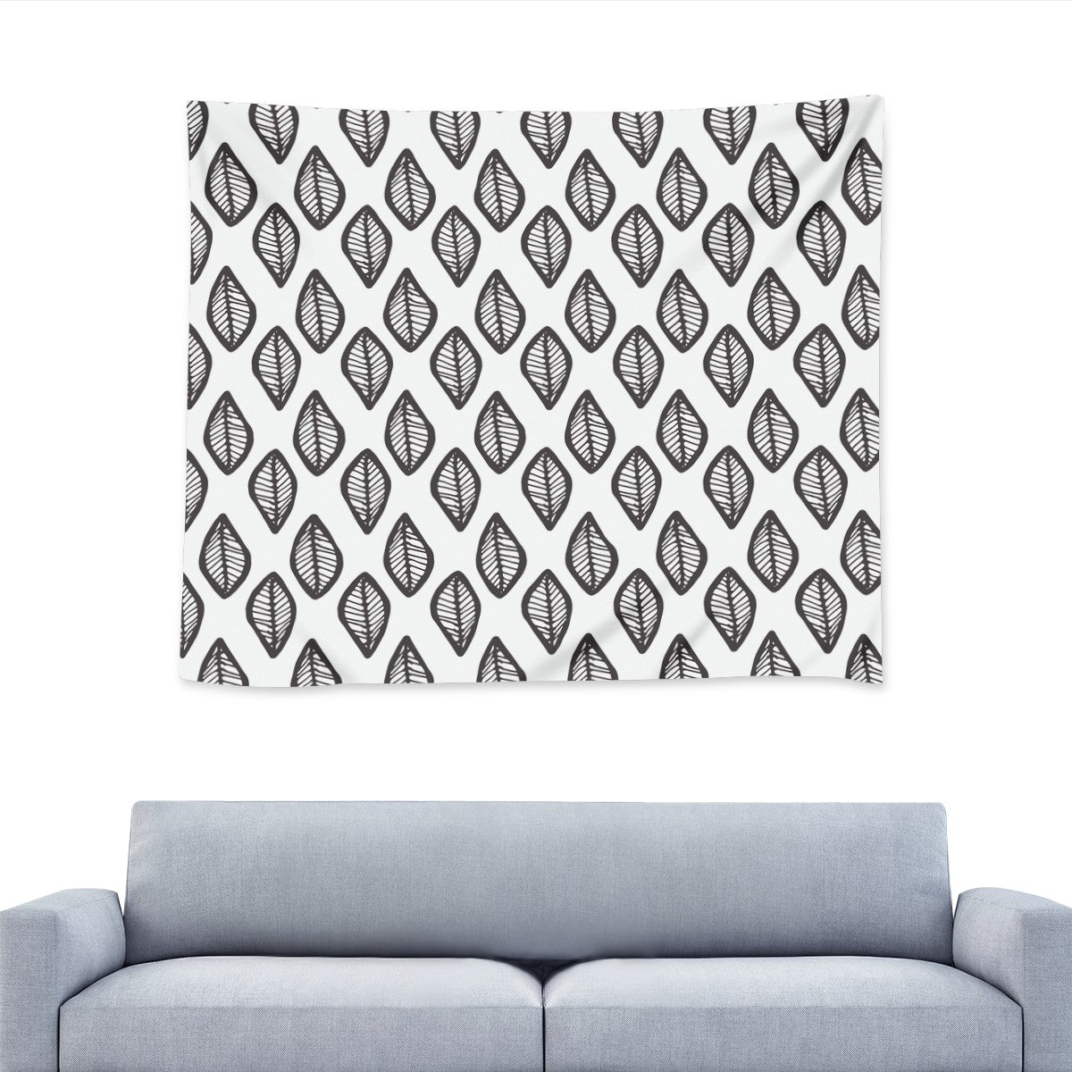 African Mud Print #16 Black and White Wall Tapestry Universal