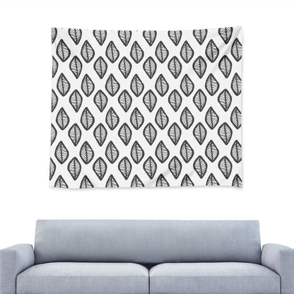 African Mud Print #16 Black and White Wall Tapestry Universal