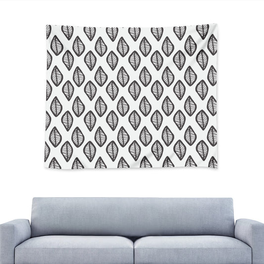 African Mud Print #16 Black and White Wall Tapestry Universal