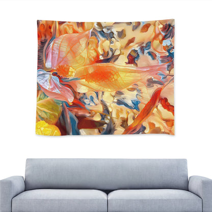 Golden Peace Lily Wall Tapestry Universal
