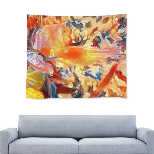 Golden Peace Lily Wall Tapestry Universal
